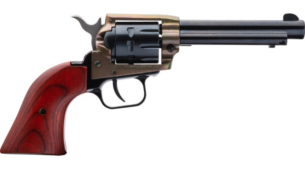 Heritage Mfg RR22999CH4 Rough Rider  22 LR 9 Shot 4.75" Black Barrel, Black Cylinder, Simulated Case Hardened Zamak, Frame Cocobolo Grips