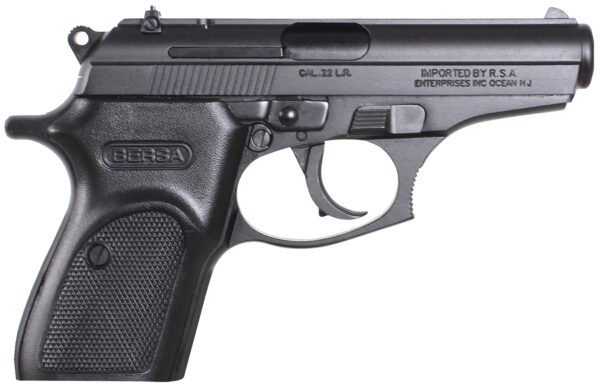 Bersa T22M Thunder  Micro-Compact Frame 22 LR 10+1, 3.50" Black Steel Barrel, Matte Black Serrated Slide, Matte Black Aluminum Frame w/Beavertail