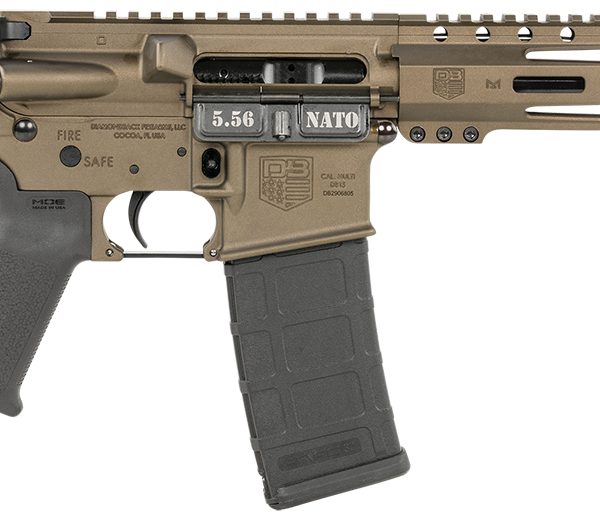 Diamondback DB1915K071 DB15  5.56x45mm NATO 30+1 10" Black Nitride Threaded Barrel, M-LOK Handguard, Midnight Bronze Aluminum Picatinny Rail Receiver, Black Buffer Tube, Black Magpul Grip, Right Hand