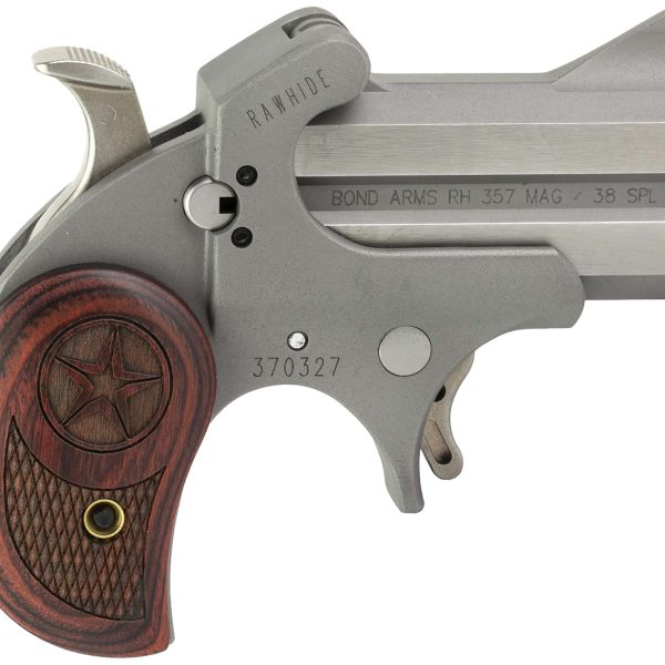 Bond Arms BARHRW Rawhide 38 Special/357 Mag 2.50" 2rd, Stainless, Rosewood Grips