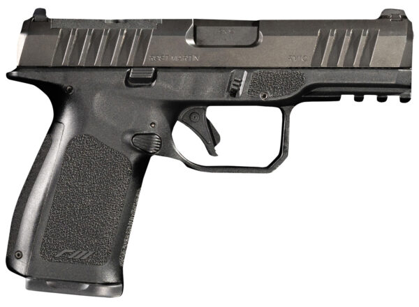 Rost Martin RM1CBLKOSP RM1C  9mm Luger 17+1 4" Black Match Grade Barrel, Black Tenifer Optic Ready/Serrated Steel Slide, Black Polymer Frame w/Picatinny Rail, Textured Grip, Ambidextrous