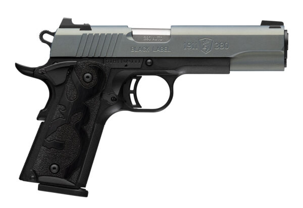 Browning 051992492 1911-380 Black Label Full Size Frame 380 ACP 8+1 4.25" Matte Stainless Steel Barrel, Northern Lights Cerakote Serrated Steel Slide, Matte Black Polymer Frame w/Beavertail
