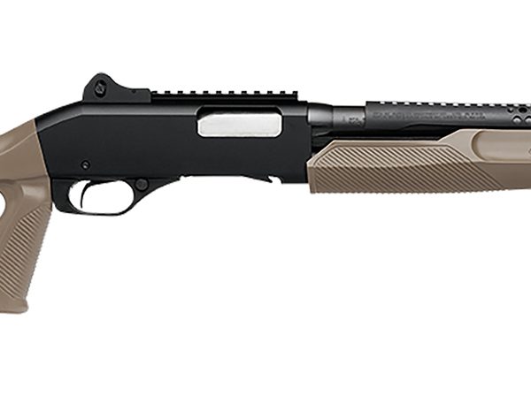Stevens 19468 320 Security 12 Gauge Pump 5+1 18.50" Matte Black Heat Shield Barrel, Picatinny Rail Receiver, Bottom Picatinny Rail, Tactical w/Pistol Grip Flat Dark Earth Synthetic Stock, Ambidextrous