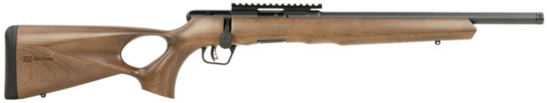 Savage Arms 70817 B Series Timber 17 HMR 10+1 18" Matte Black Threaded Barrel, Matte Black Picatinny Rail Steel Receiver, Woodgrain Fixed Thumbhole Stock