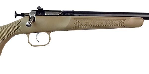 Crickett KSA235 My First Rifle 22 S/L/LR Single Shot 16.10" Blued Barrel & Receiver, Desert Tan Synthetic Fixed Stock