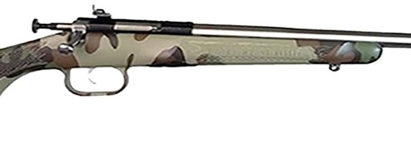 Crickett KSA2171 My First Rifle Gen2 22 S/L/LR Single Shot 16.10" Stainless Steel Barrel & Receiver, M81 Woodland Camo Synthetic Fixed Stock, EZ Loader