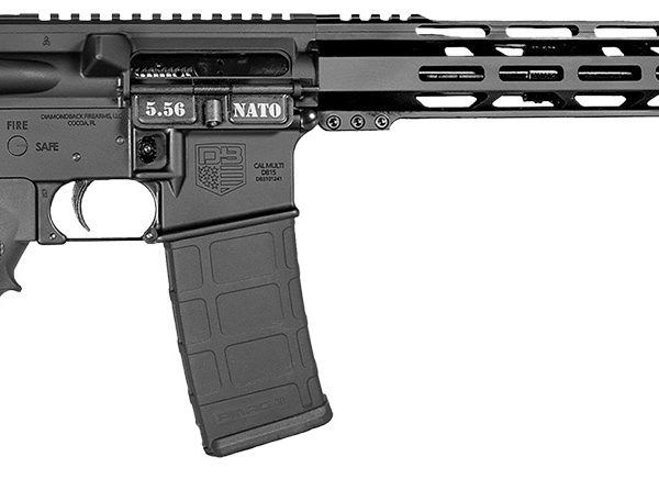 Diamondback DB175AK003 DB15 5.56 NATO 30+1 Black Nitride Black Hardcoat Anodize Aluminum Receiver, 12" M-LOK Handguard, Black A2 Grip