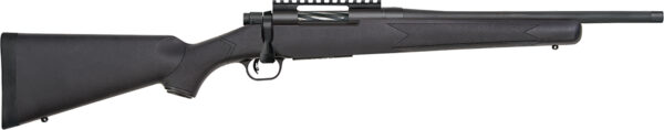 Mossberg 28227 Patriot Carbine 22-250 Rem 5+1 18" Matte Blued Threaded Bull Barrel, Matte Blued Picatinny Rail Receiver, Black Fixed Synthetic Stock