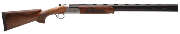 Stevens 22592 555 E 12 Gauge Break Open 3" 2rd 28" Black Semi-Gloss Vent Rib Barrel, Silver Engraved Aluminum Receiver, Oiled Turkish Walnut Stock, Ambidextrous