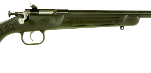 Crickett KSA2240 Youth 22 LR 1rd 16.12" Blued Barrel & Receiver, Fixed Front/Adjustable Rear Peep Sights, Black Synthetic Stock w/11.5" LOP, Rebounding Firing Pin Safety