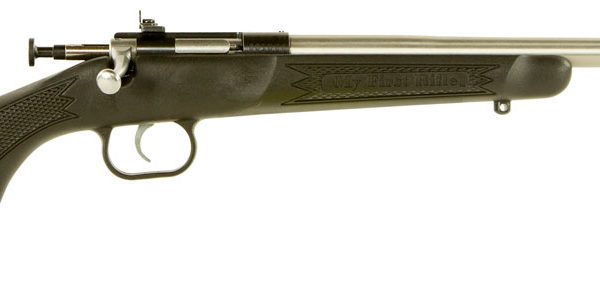 Crickett KSA2245 Youth 22 LR 1rd 16.12" Stainless Steel Barrel, Fixed Front/Adjustable Rear Peep Sights, Black Synthetic Stock w/11.5" LOP, Rebounding Firing Pin Safety