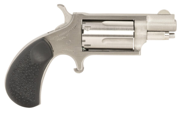 North American Arms 22MSGRCHSS Mini-Revolver Carry Combo 22 WMR 5 Shot 1.13" Barrel, Stainless Steel Barrel/Cylinder/Frame, Black Rubber Grip, Includes Exclusive Holster Package