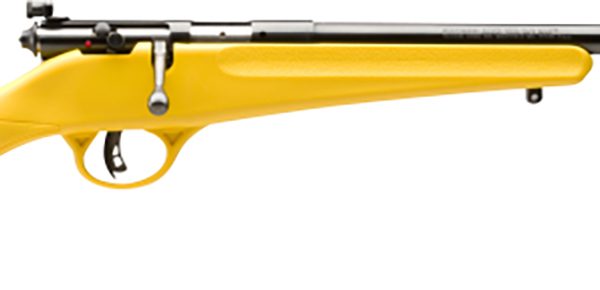 Savage Arms 13805 Rascal  Youth 22 LR 1rd 16.13" Matte Black Sporter Barrel, Matte Black Carbon Steel Receiver, Yellow Fixed Synthetic Stock, Right Hand