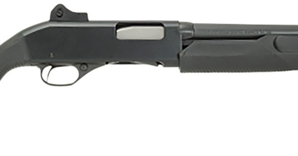Stevens 19487 320 Security 12 Gauge 3" 5+1 18.50" Matte Black Carbon Steel Barrel, Matte Black Synthetic Stock, Ambidextrous, Ghost Ring Sight Includes Fixed Cylinder Bore Choke
