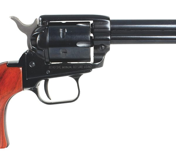 Heritage Mfg RR22B4 Rough Rider  22 LR 6 Shot, 4.75" Black Steel Barrel, Black Zinc Alloy Frame, Black Cylinder Cocobolo Grip, Hammer/Thumb Safety, Exposed Hammer
