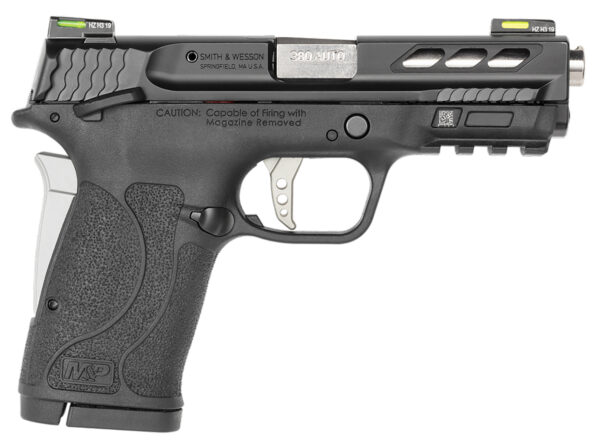 Smith & Wesson 12718 Performance Center M&P Shield EZ M2.0 380 ACP 3.80" 8+1 Matte Black Black Armornite Stainless Steel Slide Black Polymer Grip Silver Colored Accents