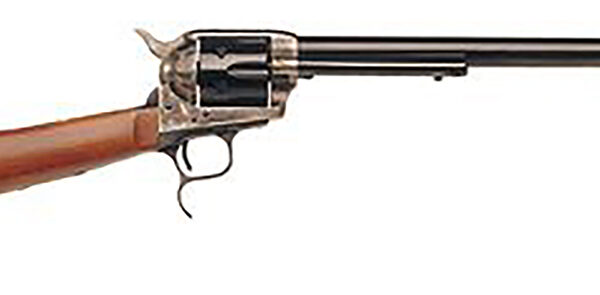 Cimarron MP419 Revolving Carbine Full Size 45 Colt (Long Colt) 6 Shot 18" Blued Stainless Steel Barrel, Color Case Hardened Stainless Steel Receiver, Walnut Shoulder Stock, Right Hand