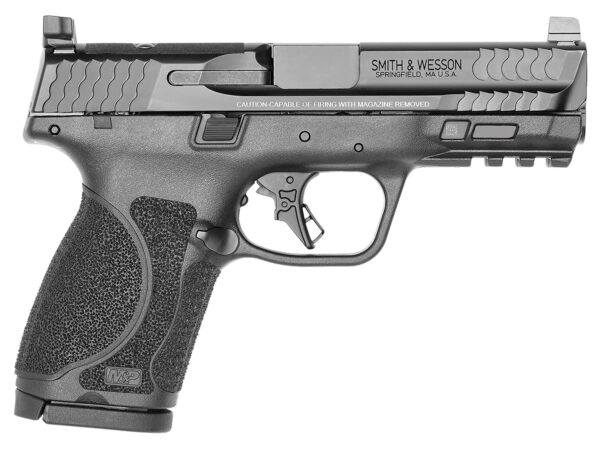 Smith & Wesson 13563 M&P M2.0  Compact 9mm Luger 15+1, 4" Black Armornite Steel Barrel & Optic Cut/Serrated Slide, Matte Black Polymer Frame w/Picatinny Rail