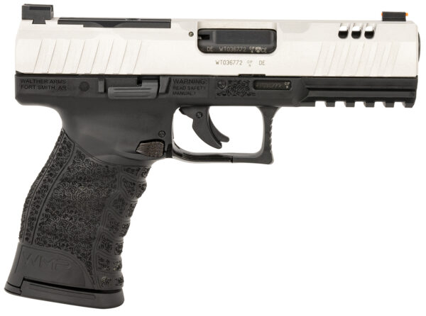 Walther Arms 5220306 WMP  Full Size Frame 22 WMR 15+1 4.50" Stainless Steel Barrel, Silver Serrated Aluminum Slide, Black Polymer Frame w/Picatinny Rail