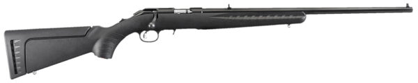Ruger 8321 American Rimfire  Full Size 22 WMR 9+1 22" Satin Blued Alloy Steel Barrel, Drilled & Tapped Receiver, Black Synthetic Adj LOP Stock, Right Hand