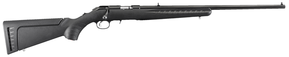 Ruger 8321 American Rimfire  Full Size 22 WMR 9+1 22" Satin Blued Alloy Steel Barrel, Drilled & Tapped Receiver, Black Synthetic Adj LOP Stock, Right Hand