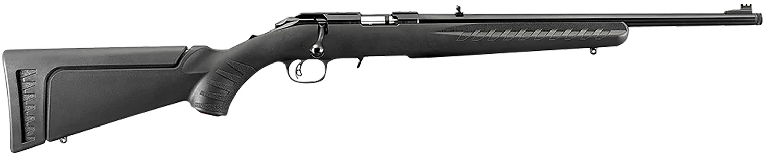 Ruger 8305 American Rimfire  Full Size 22 LR 10+1 18" Satin Blued Threaded Barrel, Satin Blued Drilled & Tapped Steel Receiver, Black Synthetic Adjustable Stock, Right Hand