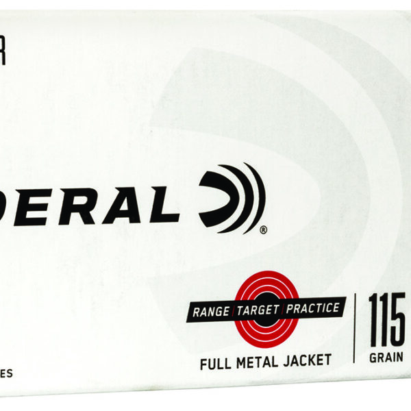 Federal RTP9115 Range & Target  9mmLuger 115gr Full Metal Jacket 50 Per Box/20 Case