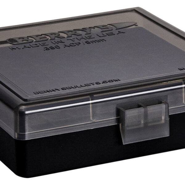 Berry's 41236 Ammo Box  9mm/380ACP Smoke/Black Polypropylene 100rd
