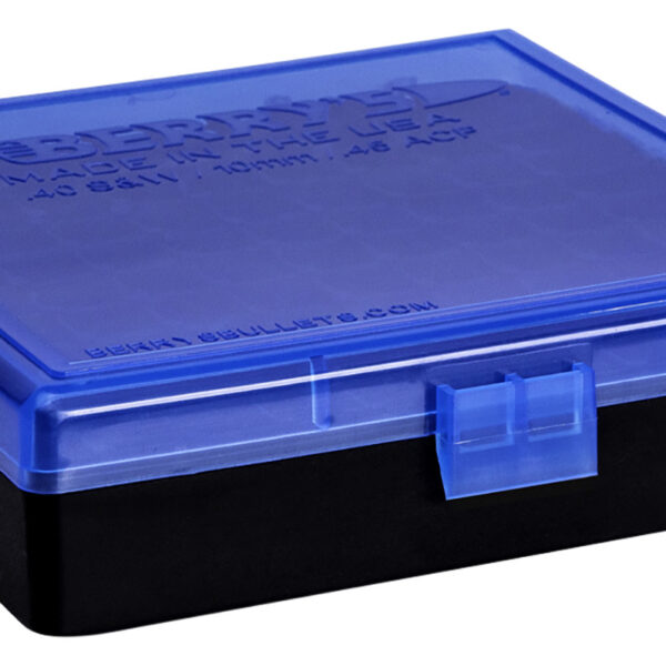 Berry's 67789 Ammo Box 40S&W/45ACP Blue/Black Polypropylene 100rd