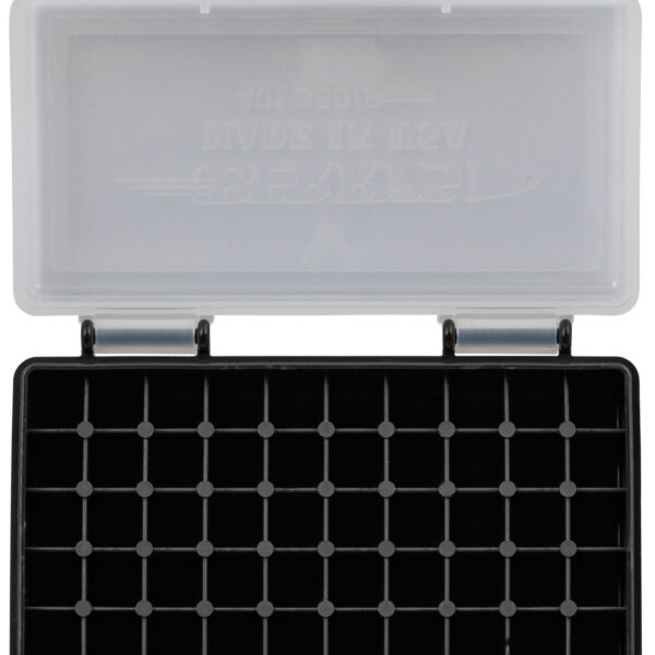 Berry's 71933 Ammo Box  9mm/380ACP Clear/Black Polypropylene 50rd