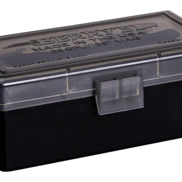 Berry's 92948 Ammo Box 38Special/357Mag Smoke/Black Polypropylene 50rd