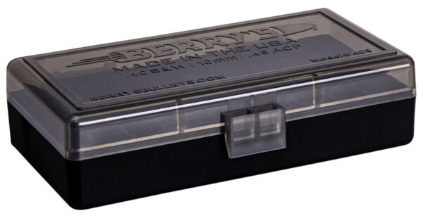 Berry's 13897 Ammo Box  40S&W/45ACP Smoke/Black Polypropylene 50rd