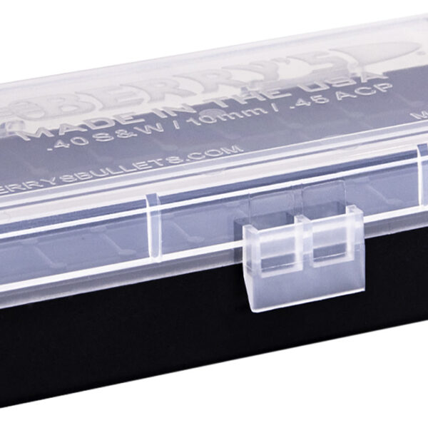 Berry's 67425 Ammo Box 40S&W/45ACP Clear/Black Polypropylene 50rd
