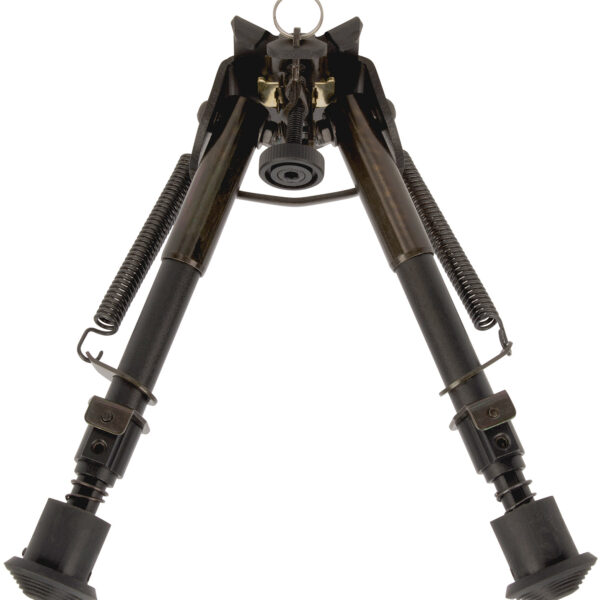 Allen 2207 Bozeman Rifle Bipod Black Aluminum w/Sling Swivel Stud Mount, Rubber Feet & 6-9" Vertical Adjustment