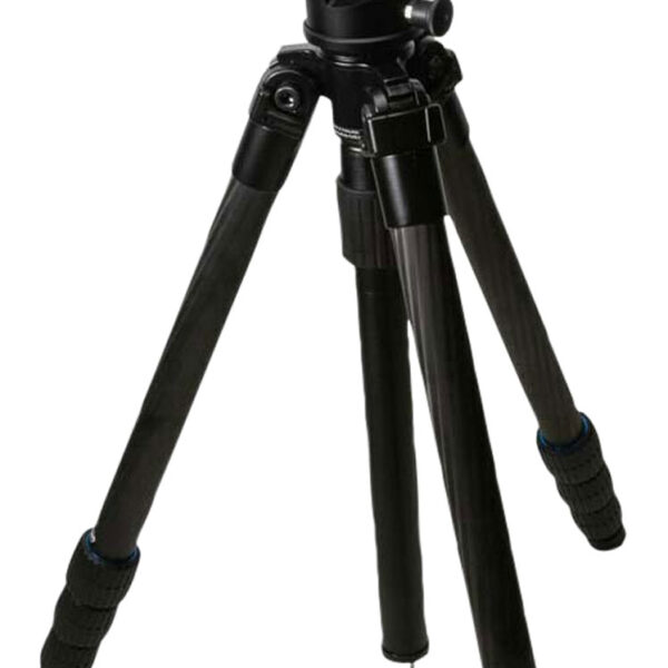 KOPF Jager KJ85004K K800  Tripod made of Carbon Fiber with Black Finish, Adjustable Reaper Rail, 4-Level Leg Extension, 21-87 Degree Pan & Tilt