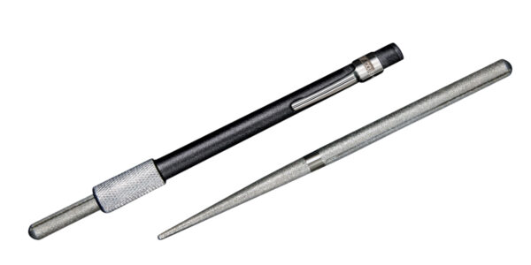 AccuSharp 030C Rod Sharpener  Hand Held Diamond Sharpener Black Overmolded Rubber Handle Steel