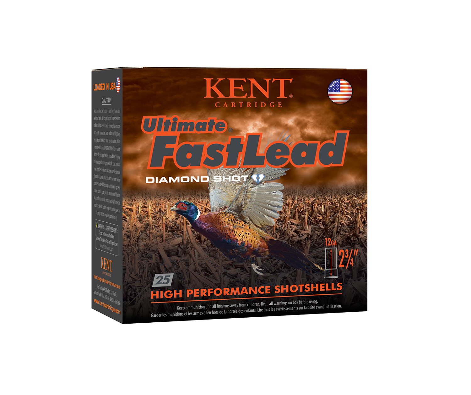 Kent Cartridge K122UFL426 Ultimate Fast Lead 12Gauge 2.75" 1 1/2oz 6Shot 25 Per Box/10 Case