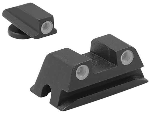 Meprolight USA 188023101 Tru-Dot  Green Tritium White Outline Front Sight-Green Tritium White Outline Rear Sight Walther Arms PPS/PPX/Creed