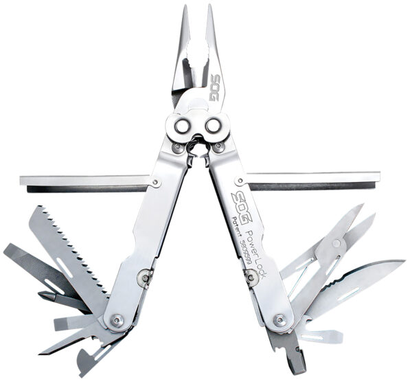 S.O.G SOG-S60N-CP PowerLock  Polished 420 Stainless Steel 7" Long Includes Sheath