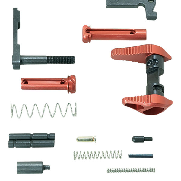 Timber Creek Outdoors ARLPKR Lower Parts Kit  Red Anodized Aluminum for AR-15