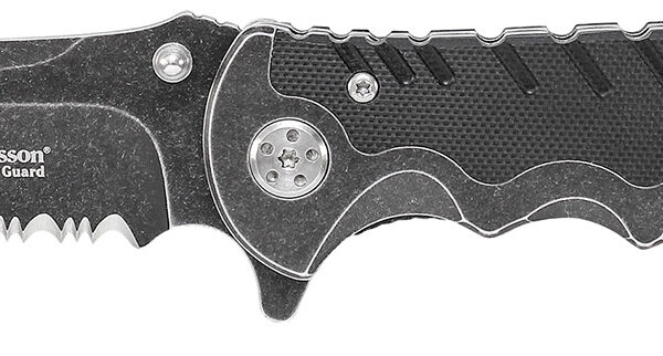 Smith & Wesson Knives SWBG10SCP Border Guard 3.50" Folding Part Serrated Stainless Steel Blade 4.80" Aluminum/G10 Handle Includes Pocket Clip