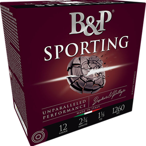 B&p Ammunition 12B1SCF8 Sporting Clay  12Gauge 2.75" 1oz 8Shot 25 Per Box/10 Case