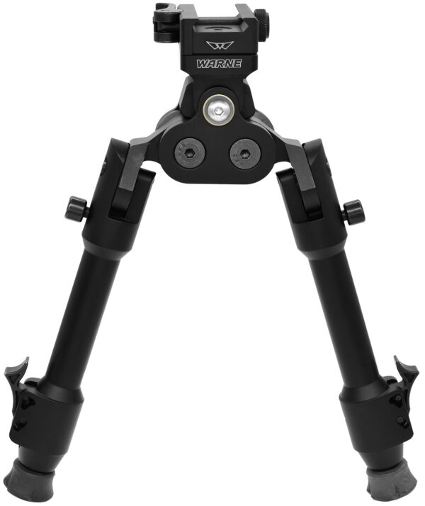 Warne 7923M Skyline Pro Bipod  Black Anodized QD Picatinny Head with Precision Legs