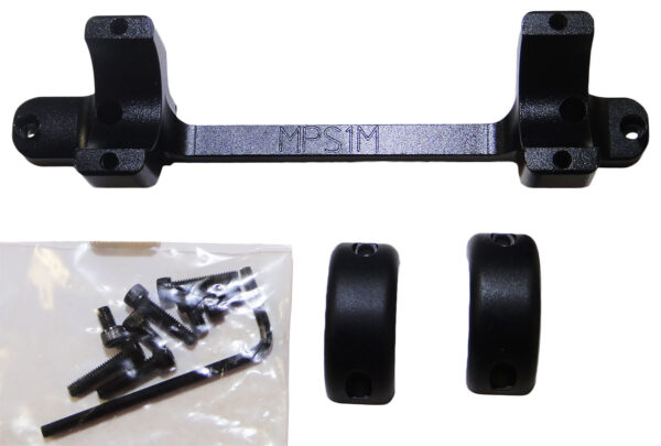 DNZ MPS1M Game Reaper-Mossberg Scope Mount/Ring Combo Matte Black 1"