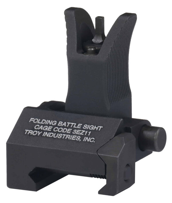 Troy Ind SSIGFBSFMBT00 Front Folding BattleSight M4  Black Hardcoat Anodized