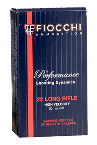 Fiocchi 22FHVCHP Field Dynamics High Velocity 22LR 38gr Copper Plated Hollow Point 50 Per Box/100 Case