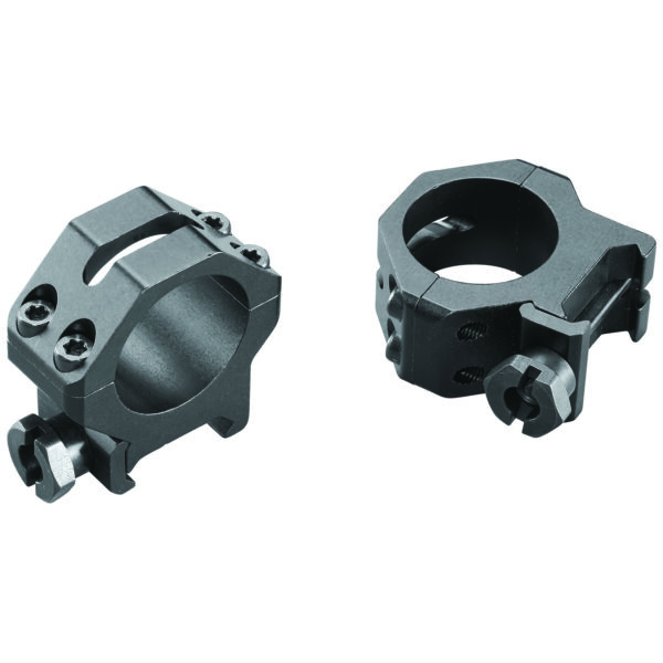 Weaver Mounts 48360 Four-Hole Skeleton Rings  Matte Black 1" Medium