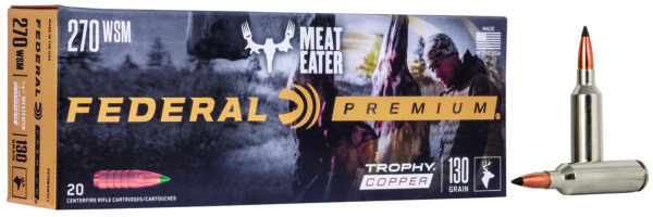 Federal P270WSMTC1 Premium  270WSM 130gr Trophy Copper 20 Per Box/10 Case