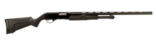 Stevens 22436 320 Field Full Size 20 Gauge Pump 3" 5+1 26" Matte Black Vent Rib Barrel, Matte Black Aluminum Receiver, Fixed Matte Black Synthetic Stock, Ambidextrous