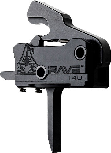 RISE TRIGGER RAVE 140 FLAT SST - 3.5LB AR-15 W/ANTI WALK PINS